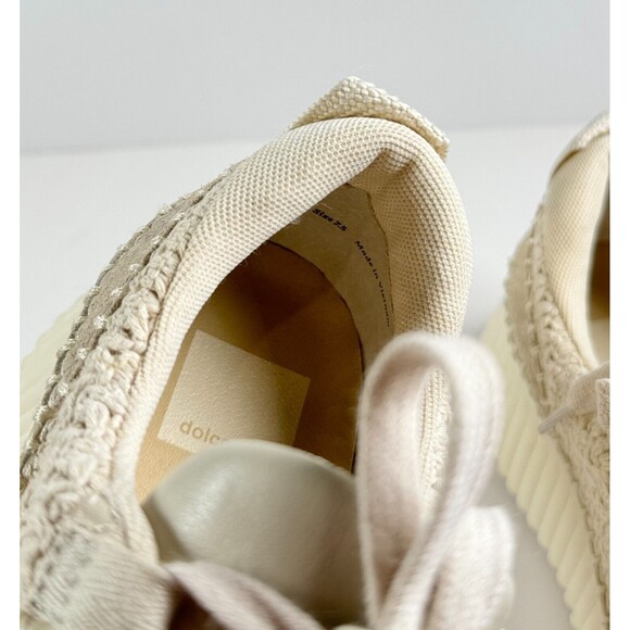 Dolce Vita Dolen Womens Shoes Beige Knit Sneakers Chunky Low Top Fashion US 7.5 - Picture 7 of 7